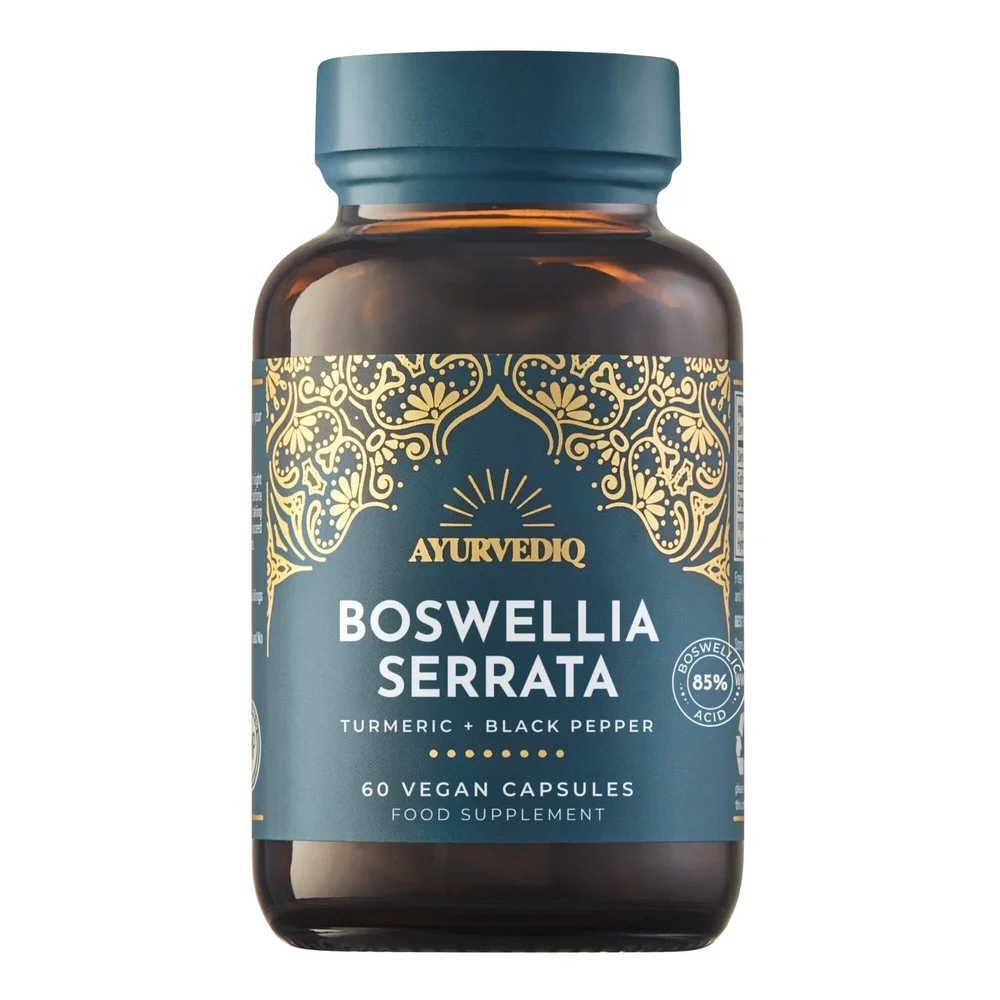 Ayurvediq Wellness Boswellia Serrata with Turmeric & Black Pepper 60 Vegan Capsules