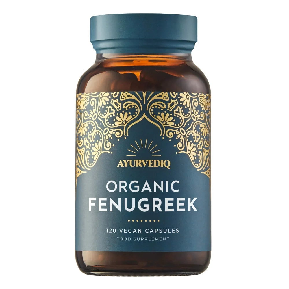 Ayurvediq Wellness Organic Fenugreek 120 Vegan Capsules.