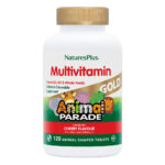 Natures Plus Animal Parade Multivitamin Gold Cherry Flavour 120 Animal Shape Tablets