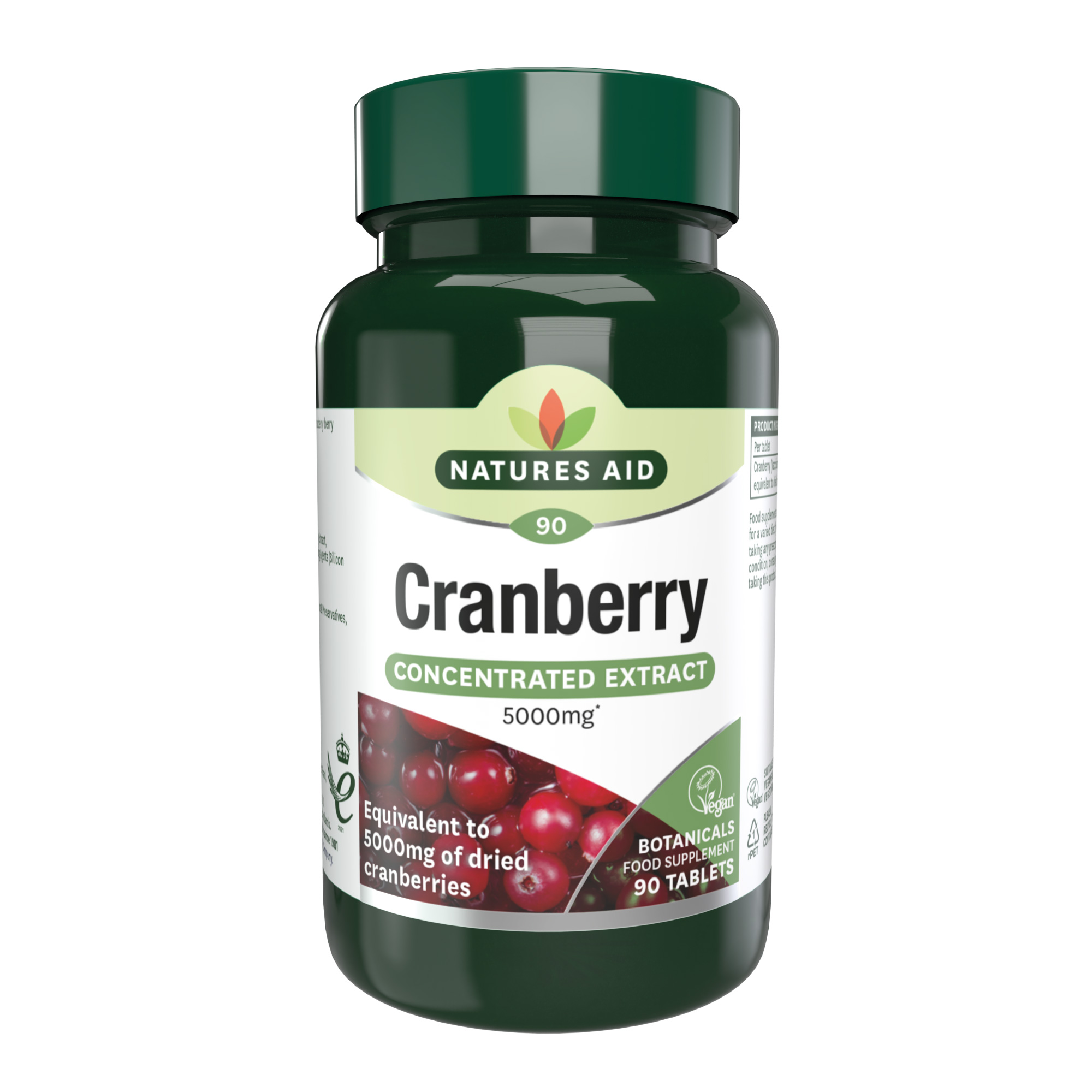 Natures Aid Cranberry 200mg (5000mg equiv) - 90 Tabs