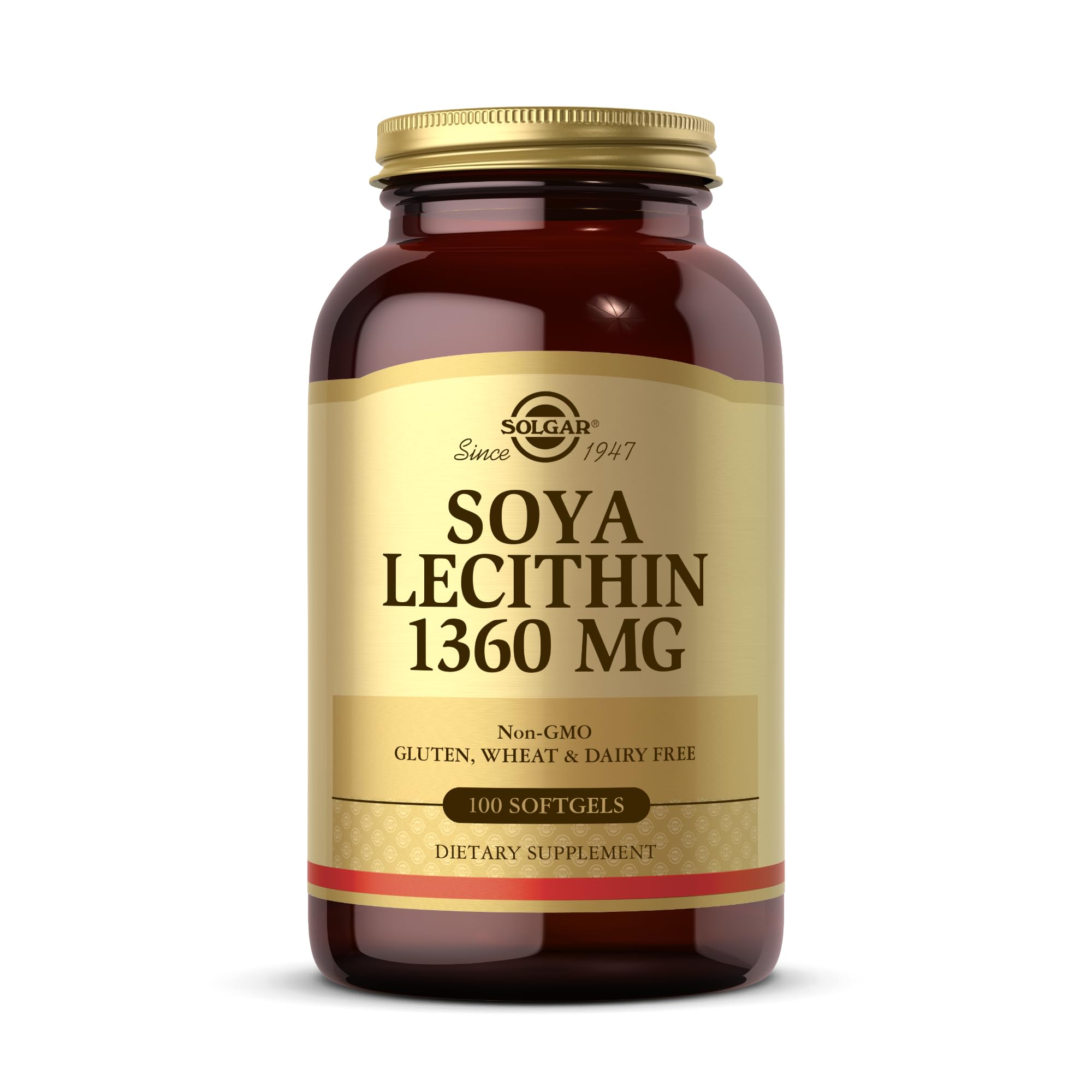 Solgar Soya Lecithin 1360 mg Softgels - Pack of 100