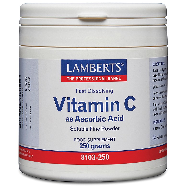 Lamberts Vitamin C Ascorbic Acid 250 Grams Powder