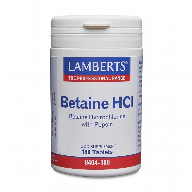 Lamberts Betaine HCl 180 Tablets