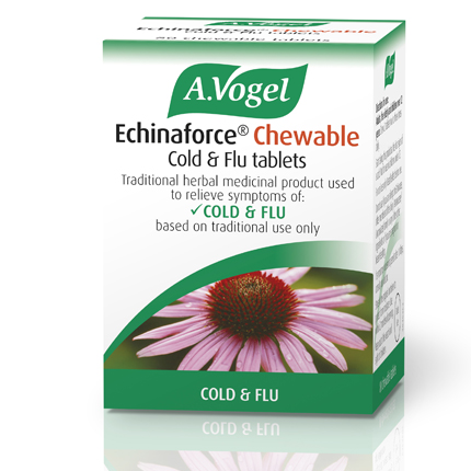 A.Vogel Echinaforce 80 Chewable Tablets Herbal Product for Cold and Flu 