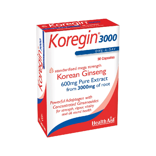 HealthAid Korgin 3000 (Korean Ginseng 3000mg) Blister 30 Capsules