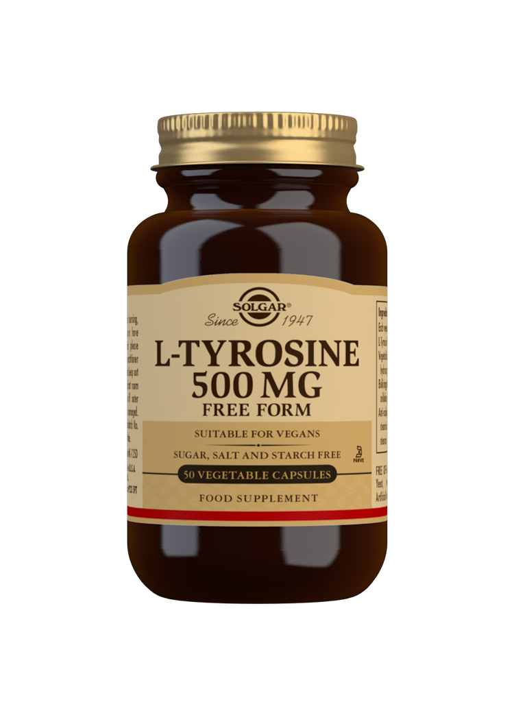 Solgar L-Tyrosine 500mg 50 Vegetable Capsules