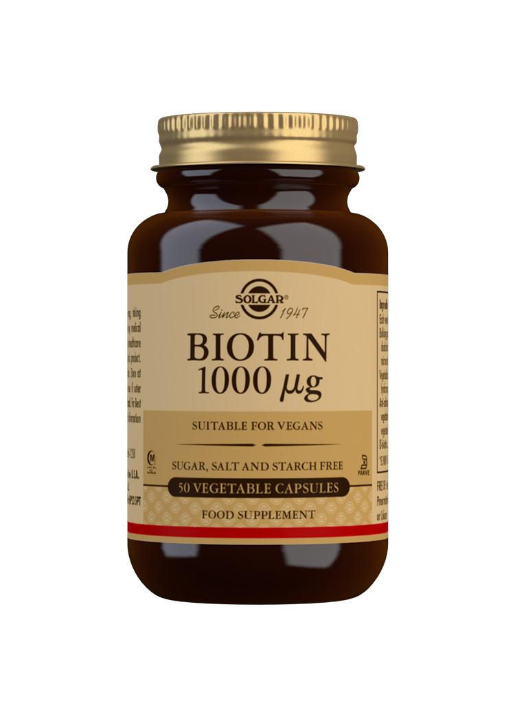 Solgar Biotin 1000mg 50 Vegetable Capsules