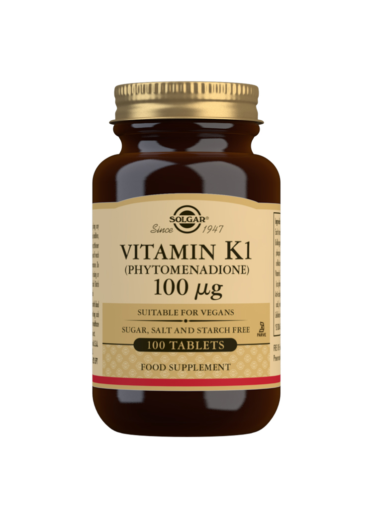 Solgar Vitamin K1 100 mg Tablets - Pack of 100