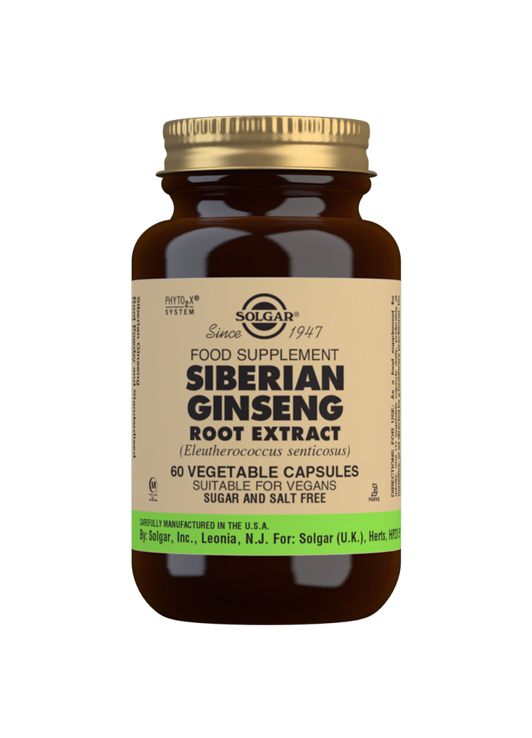 Solgar Siberian Ginseng Root Extract 60 Vegetable Capsules