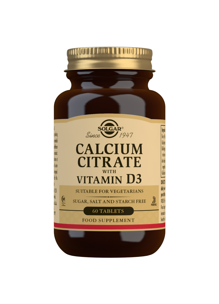 Solgar Calcium Citrate with Vitamin D3 Tablets