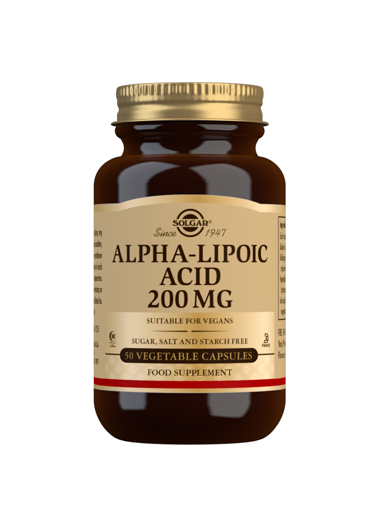 Solgar Alpha-Lipoic Acid 200mg 50 Vegetable Capsules