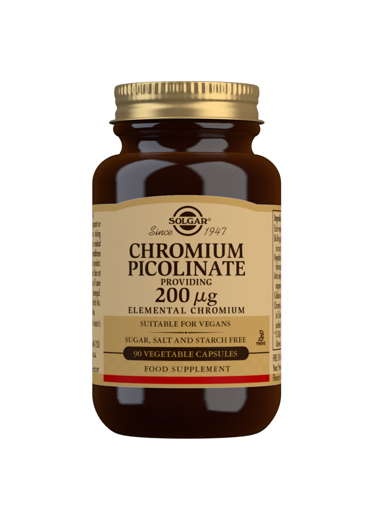 Solgar Chromium Picolinate 200mg 90 Vegetable Capsules