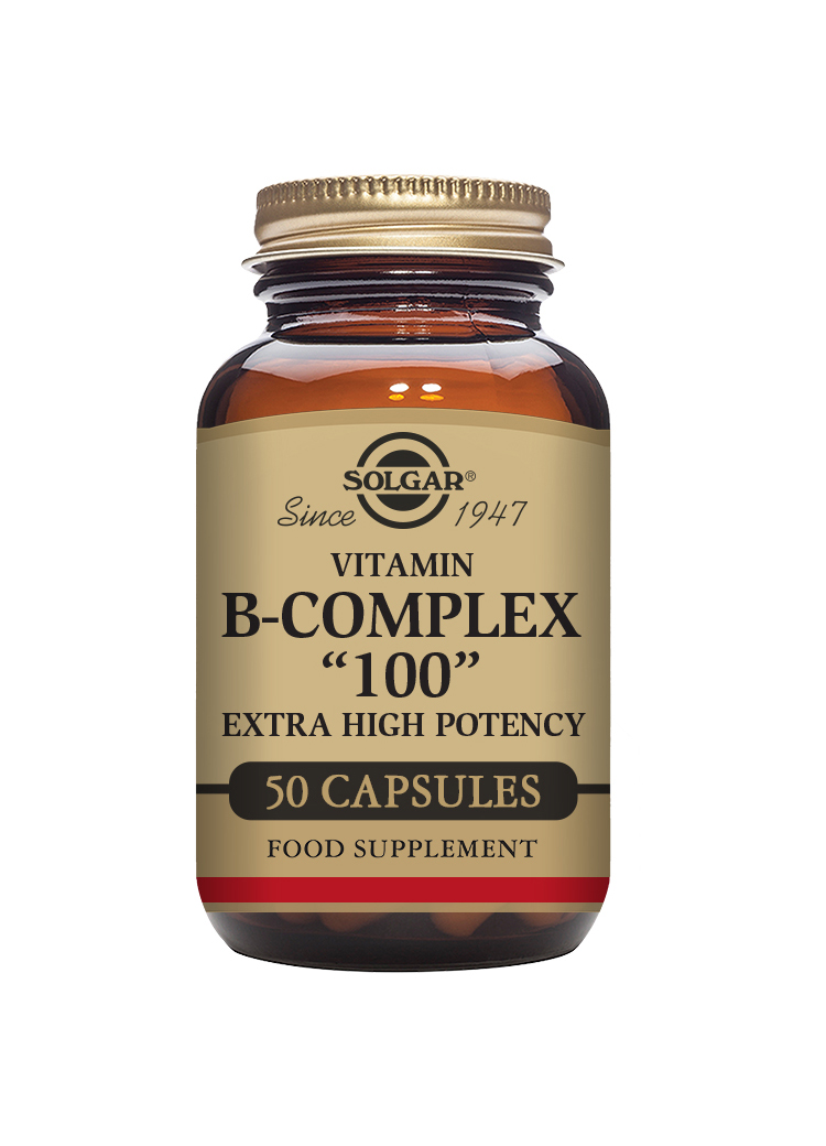 Solgar Vitamin B-Complex 100 Extra High Potency 50 Vegetable Capsules