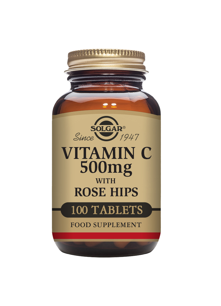 Solgar Vitamin C 500mg With Rose Hips 100 Tablets