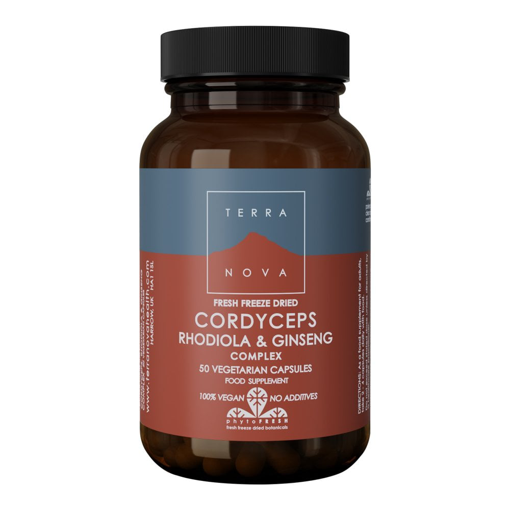 Terranova CORDYCEPS, RHODIOLA & GINSENG SUPER-BLEND 50 Caps