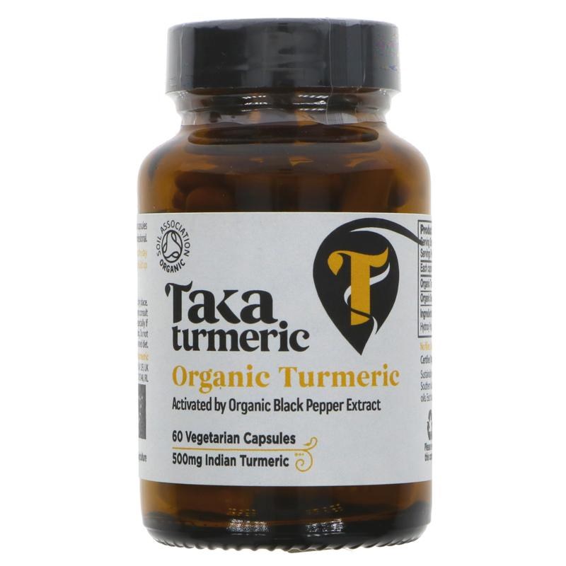 Taka Turmeric Organic Turmeric with Black Pepper Extract 60 Capsules