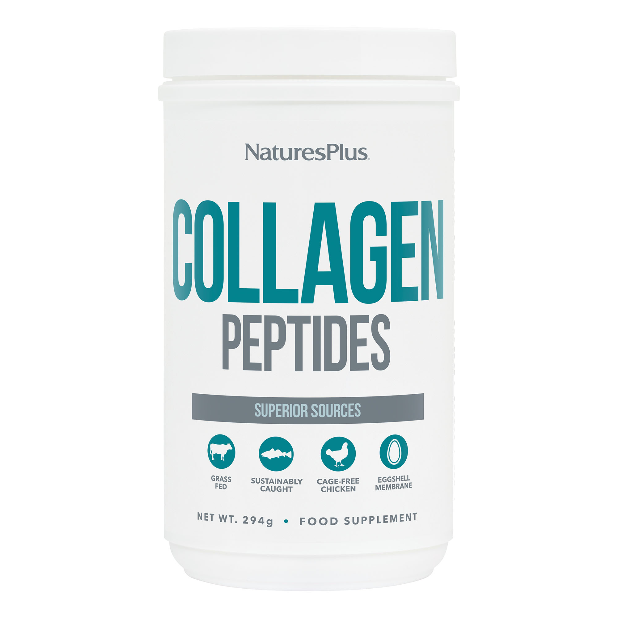 Natures Plus Collagen Peptides for Hair, Skin, Nail, Joint Health 280g Powder