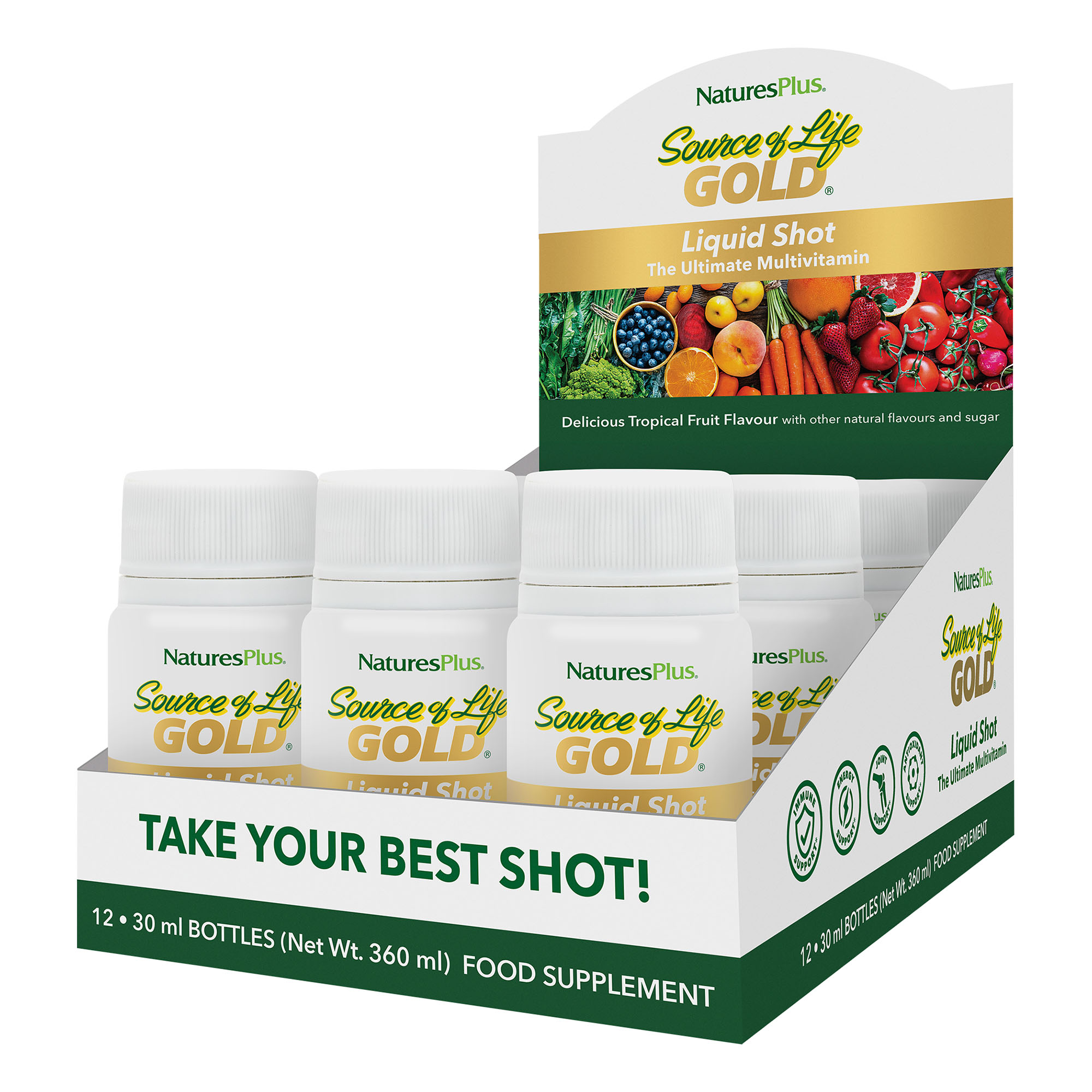 Natures Plus Gold Multivitamin Liquid Shot 30ml Pack of 12