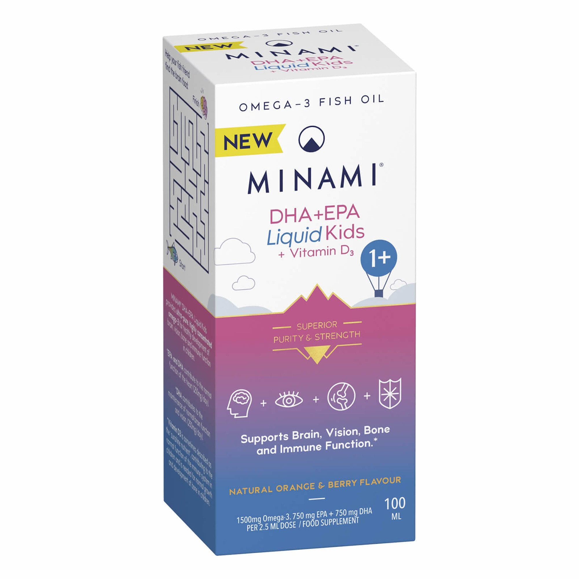 Minami DHA+EPA Liquid Kids + Vitamin D3 100ml
