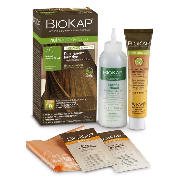 BioKap Long Lasting Hair Dye 7.0 Natural Medium Blond Long Lasting Hair Dye
