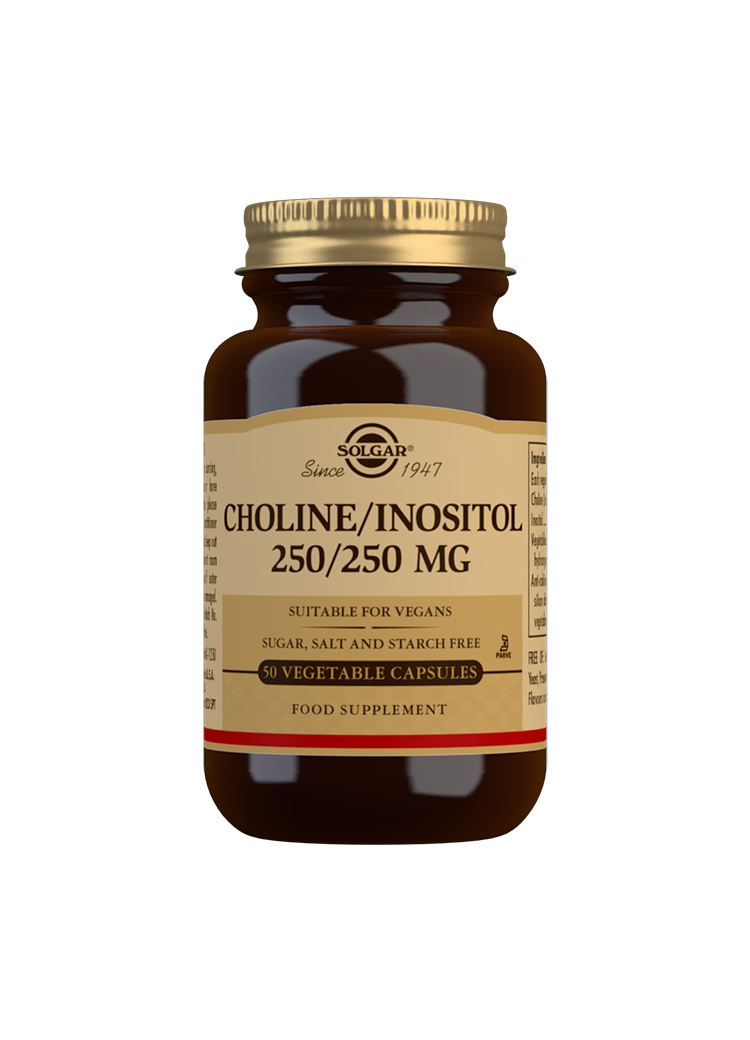 Solgar Choline/Inositol 250/250mg 50 Vegetable Capsules