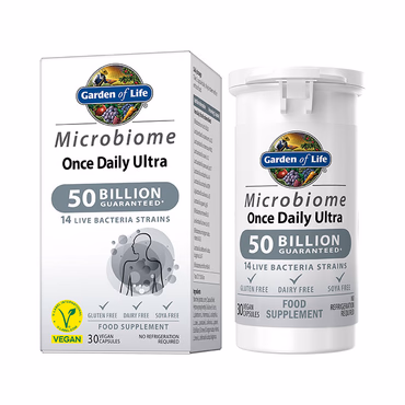 Garden of Life Microbiome Probiotics Once Daily Ultra 30 Vegan Capsules
