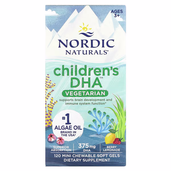 Nordic Naturals Zero Sugar Children's DHA Vegetarian 30 Chews Gummy