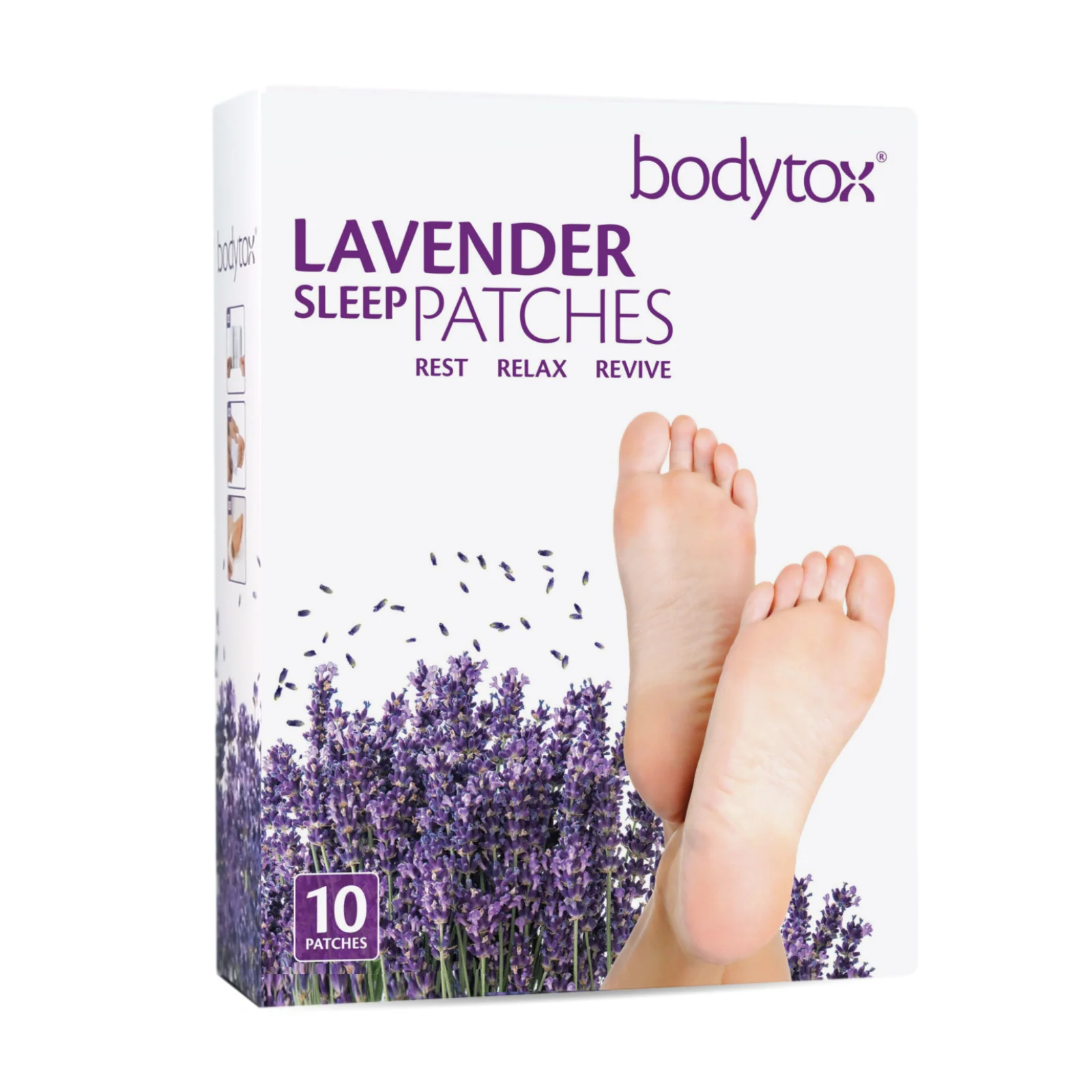Bodytox Lavender Sleep Foot Patches - Box of 10