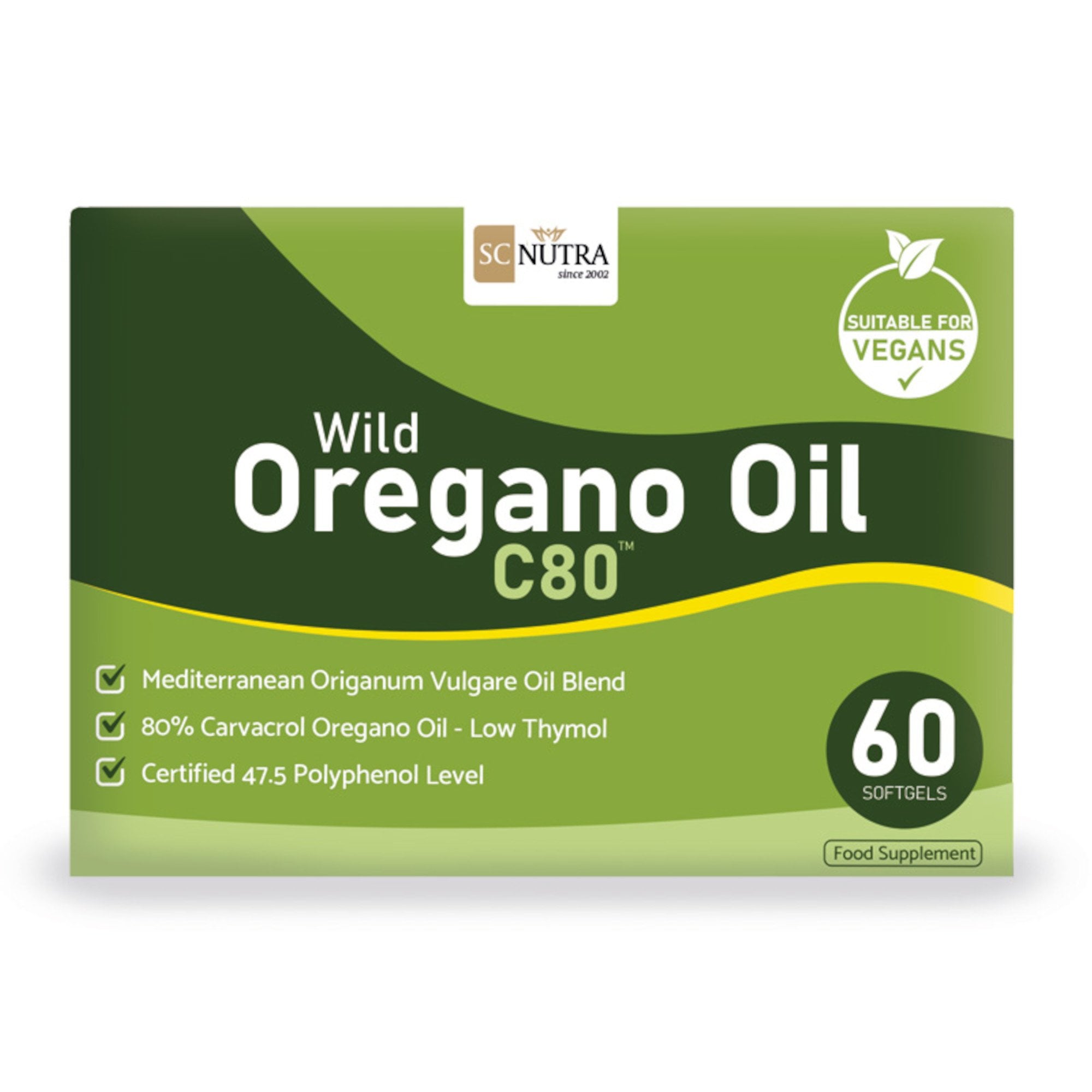 SC Nutra Wild Oregano Oil C80 Vegan Softgel